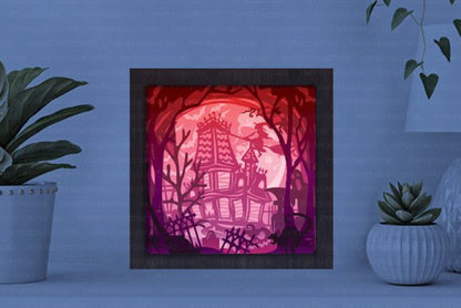 Halloween Paper Cut Light Box Graphics Template
