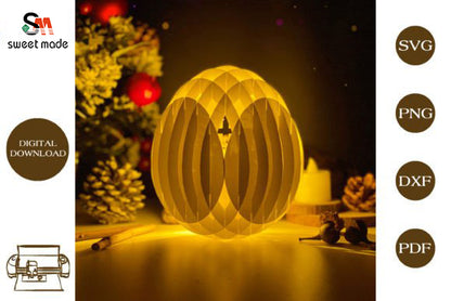 Jesus-1 Pop Up Egg Light Box Paper Cut Template Cricut File