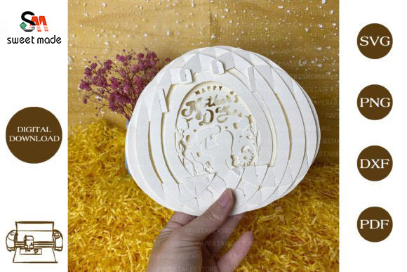 Mothers Day-2 Pop Up Egg Light Box Paper Cut Template Cricut File