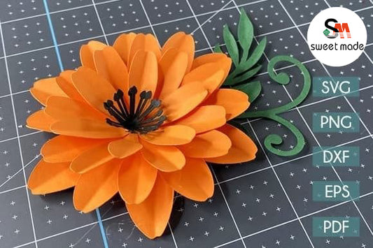Paper Craft Diy Paper Flower SVG Template -2