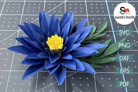Paper Craft Diy Paper Flower SVG Template -3