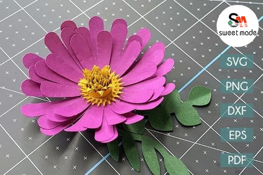 Paper Craft Diy Paper Flower SVG Template -4