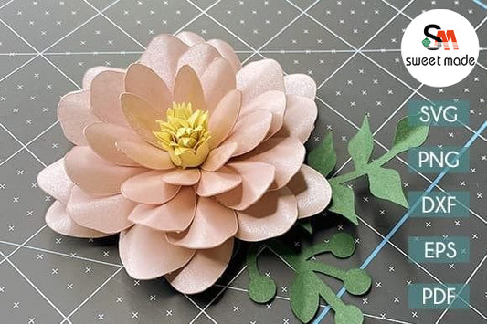 Paper Craft Diy Paper Flower SVG Template -7