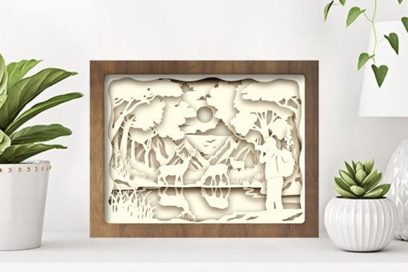 Photographer Paper Cut Light Box Graphics Template