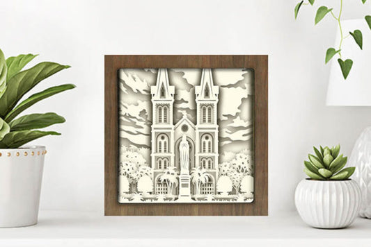 Saigon Paper Cut Light Box Graphics Template